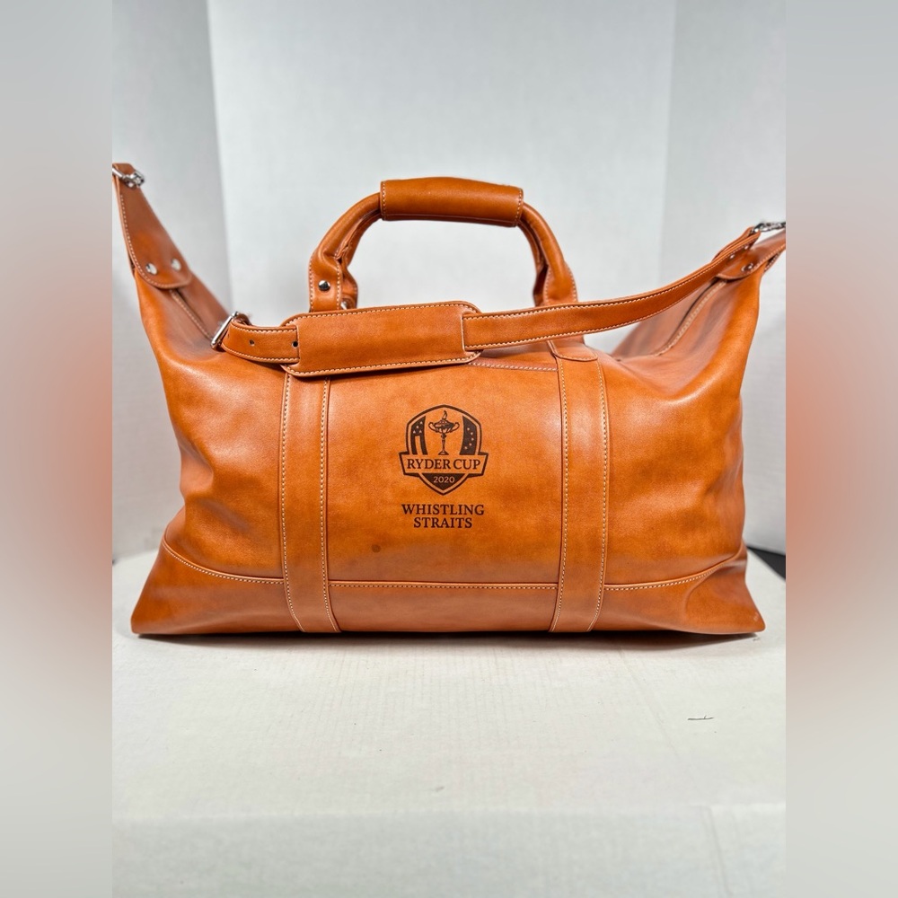 Barrington Ryder Cup 2020 Whistling Straits Duffle Bag British Tan Leather FLAW